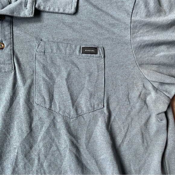 Rip Curl Too Easy Polo - Blue Gum Marle - Picture 3 of 4